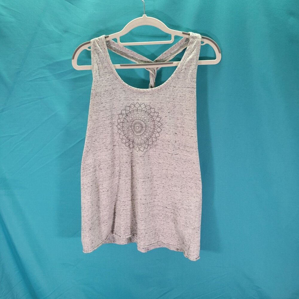 District Womens Mandala Print Tank Top Cross Back M
